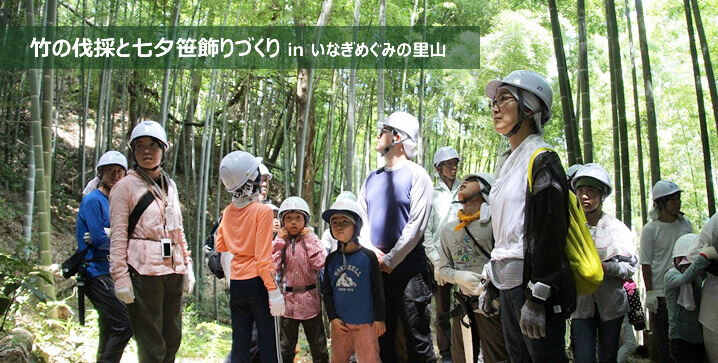 織姫と彦星の物語に想いを馳せながら…「竹の伐採と七夕笹飾りづくりinいなぎめぐみの里山」を開催しました。