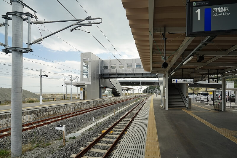 震災後新設されたＪＲ富岡駅