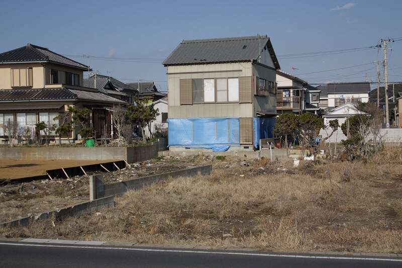 津波被害があった千葉県旭市飯岡地区