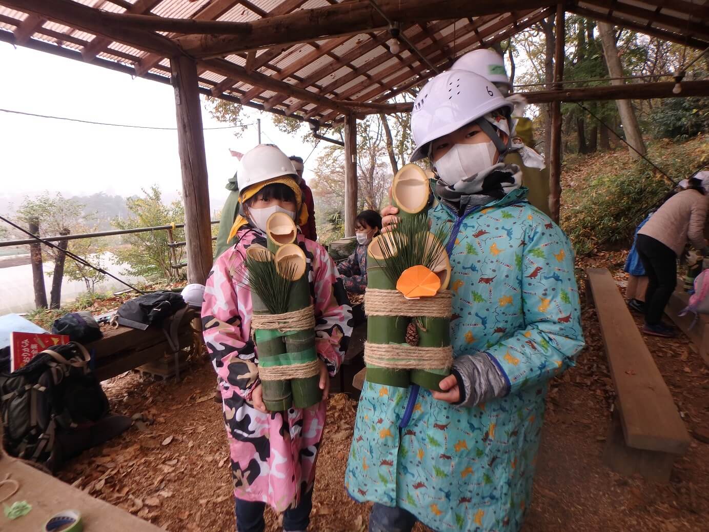 竹林保全とミニ門松づくり㏌いなぎめぐみの里山