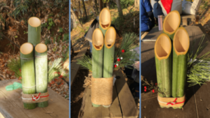 それぞれ個性的でステキなミニ門松ができました