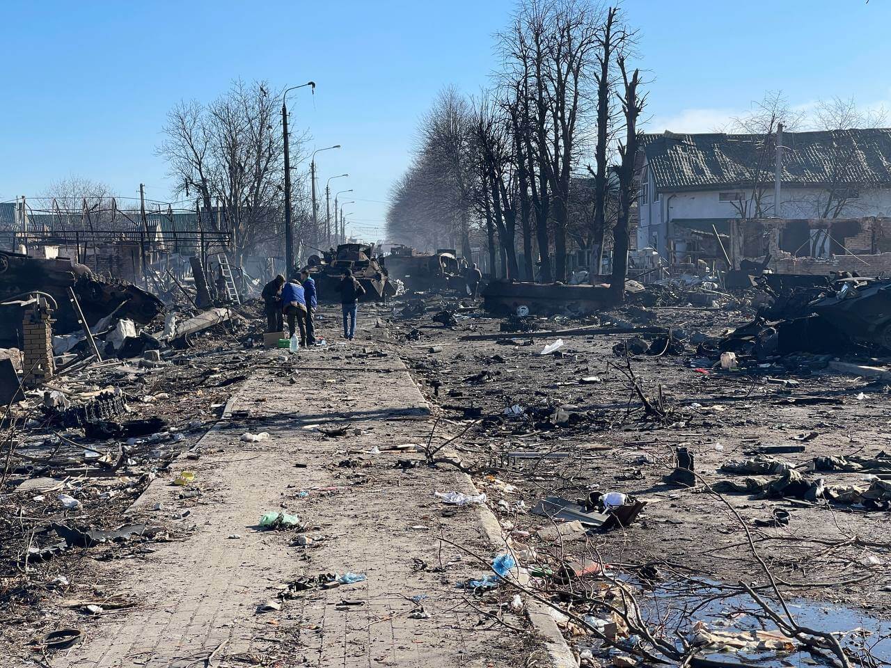 ロシア軍との攻防戦により破壊されたウクライナ・キーウ（キエフ）州のようす　©2022ADRA　