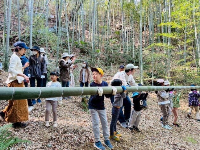 伐採竹を使って竹行燈づくり（散策ツアー付き）