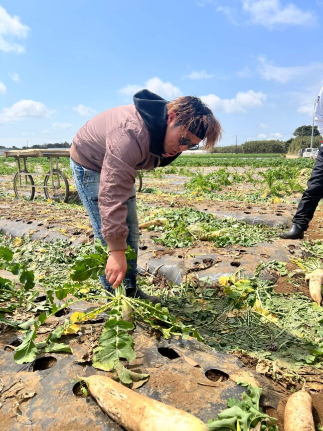 大根生産者の石毛良樹さん