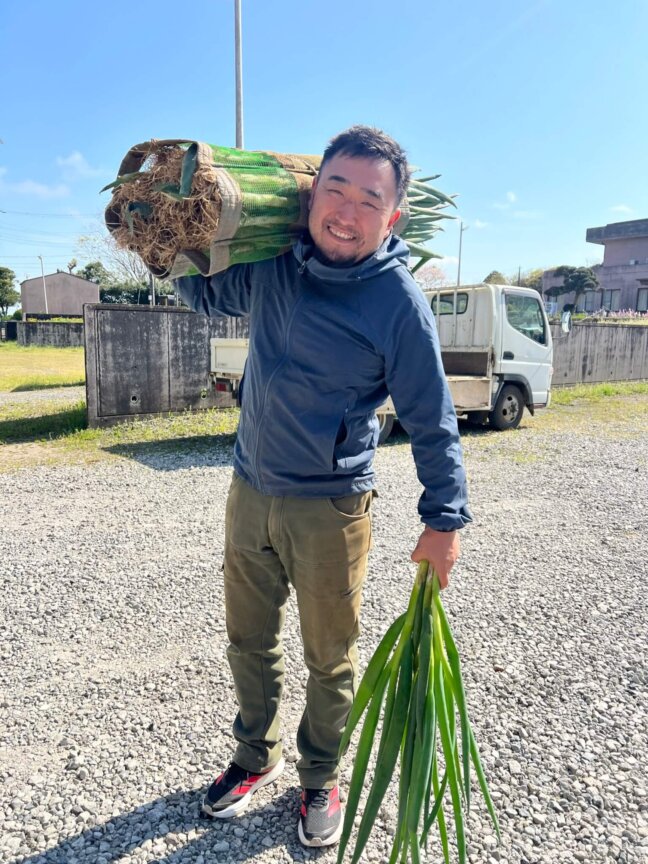 長ねぎの生産者の石毛孝一さん