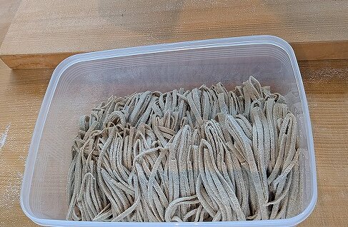 そば（生）のできあがり！